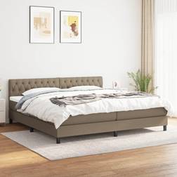 vidaXL Giroletto A Molle Materasso Tortora 200x200 cm In Tessuto Cod MXL 63286 Letto con Struttura