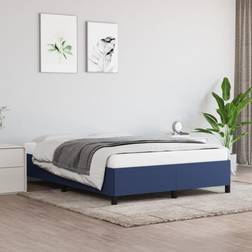 vidaXL Estructura De Cama De Tela Gris Taupe Azul 140x200 cm