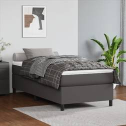 vidaXL mit Matratze Grau 80x200 cm Boxspringbett