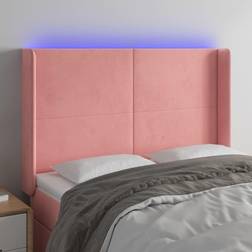 vidaXL À LED Meuble De Chambre À Coucher 147x16x118/128 cm Velours Tête de lit