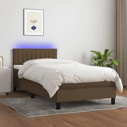 vidaXL Box Spring Colchón Y Luces 80x200 cm - Marrón Cama Continental