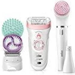 Braun Silk-épil Beauty-Set 9 9-985 Deluxe 7-in-1 Kabellose Wet&Dry Haarentfernung – Epilierer, Rasierer, Peeling, Reinigungskit für Gesicht und Körper