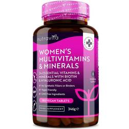 Nutravita Multivitamins with Biotin and Hyaluronic Acid 180 Vegan