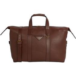 Tommy Hilfiger Premium Leather Logo Duffel Bag - Dark Chestnut