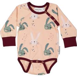 Geggamoja Long Sleeved Bamboo Bodysuits - Rabbit Pink