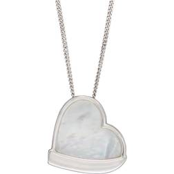 Fiorelli Sterling Silver & Mother of Pearl Heart Necklace