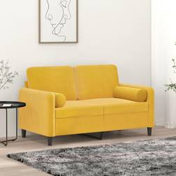 vidaXL 2 stk. velour Komplet pyntepude Gul (50x50cm)
