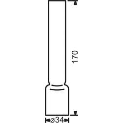 Delite Borosilikat brænderglas 6''' x