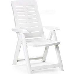 Ipae Progarden Fauteuil re'glable en polypropyle'ne Yuma cm.60x61x109 avec accoudoirs pour jardin mer piscine