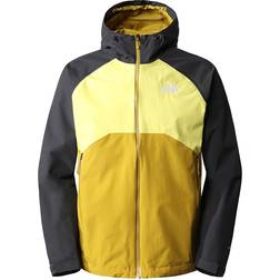 The North Face Stratos Hooded Jacket - Mineral Gold/Yellowtail/Asphalt Gray