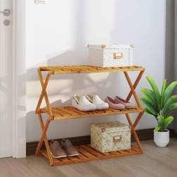 vidaXL Pieghevole 3 Ripiani 70 x 31 x 63 cm Scaffale