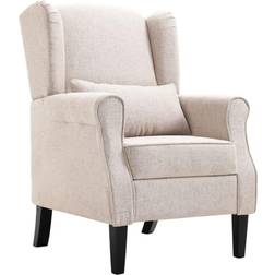 vidaXL Beige Tissu Fauteuil