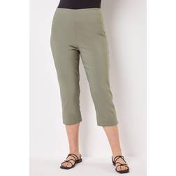 Roman Curve Cropped Stretch Trouser - Khaki Curve