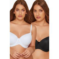 Yours Curve Moulded T-Shirt Bra 2 Pack - 105J