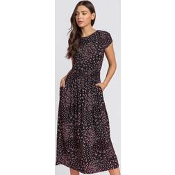 Roman Patchwork Floral Stretch Jersey Dress