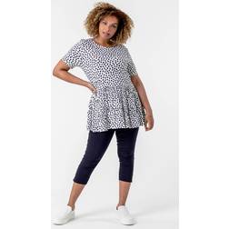 Roman Curve Cropped Stretch Trouser - Midnight Blue