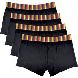 Sock Snob Pack Mens Cotton Novelty Striped Rainbow Boxer Shorts Underwear