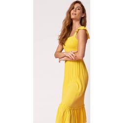 Roman Shirred Bodice Frill Detail Midi Dress