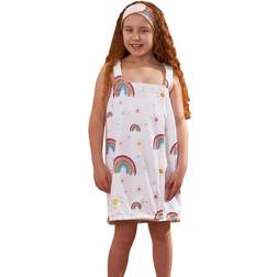 Dreamscene Kids Rainbow Towel Dress Headband Beach Wrap Robe