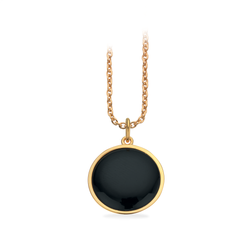 Scrouples Förgyllt Silver Halsband Med Onyx 236782