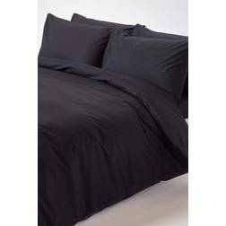 Homescapes Egyptian Cotton Set Thread Duvet Cover Black