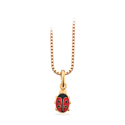 Scrouples Girls Ladybug Förgyllt Silver Halsband 237472
