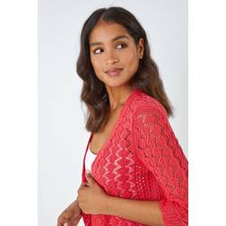 Roman Pointelle Knit Shrug