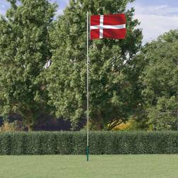 vidaXL Drapeau Du Danemark Et Mât 6,23 m Aluminium