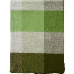 Klippan Yllefabrik Block uldtæppe Teppe Rød, Grønn (180x130cm)