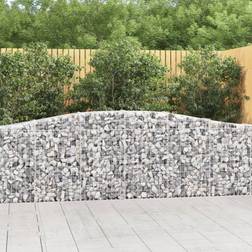 vidaXL 3x Paniers À Gabions Arqués Cages 400x30x80/100 cm