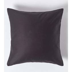 Homescapes Charcoal Egyptian Thread Pillow Case Black, Grey