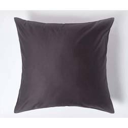 Homescapes Charcoal Continental Egyptian Thread Pillow Case Grey, Black