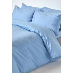 Homescapes Egyptian Cotton Set Thread Duvet Cover Blue