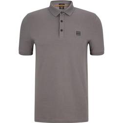 HUGO BOSS Stretch Cotton Slim Fit with Logo Patch Polo Shirt - Dark Grey