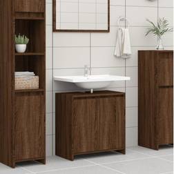 vidaXL Armadietto Bagno Rovere 60 x 33 x 61 cm Legno Ingegnerizzato Armadio