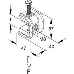 Niedax Profilklemme PKS M8/10-40