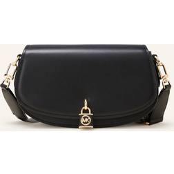 Michael Kors Mila Medium Messenger Taske i Læder - Sort