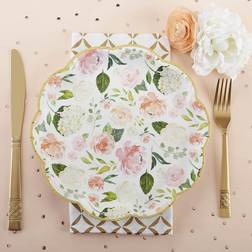 Kate Aspen Floral 9 in. Premium Paper Plates (Set of 16)