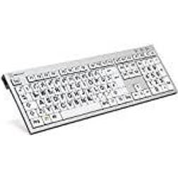 LogicKeyboard LKB-LPRNTBW-AJPU-DE tangentbord svart/vitt