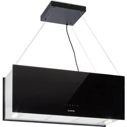 Klarstein XL Campana Extractora De Isla 90 cm Salida 590m3/h LED Táctil Negro, Negro