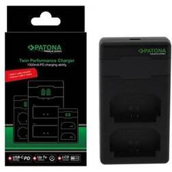 Patona Premium Twin Performance PD charger for Sony NP-FZ100 with USB-C cable