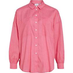 Vila Skjorte ViFabio L/S New Shirt - Rosa