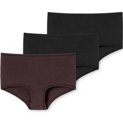 Schiesser 3-pack 95-5 Boyshorts Organic Cotton Black/Red