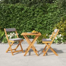 vidaXL 3-tlg. Bistro-Set Café-Set, 1 Tisch einschl. 2 Stühle