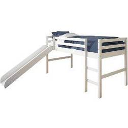 Donco kids Twin Loft Tent Bed with Slide