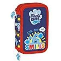 Safta "Dubbelt pennfodral Blue's Clues Marinblå (28 pcs)