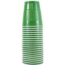 Jam Paper Plastic Party Cups Green 12 oz 20/Pack