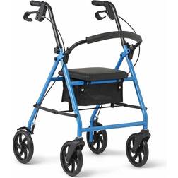 Rollators: Basic Steel Rollator with 8' Wheels, Light Blue