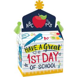 Big Dot of Happiness First Day of School Treat Box Party Favors Back to School Classroom Decorations Goodie Gable Boxes Set of 12