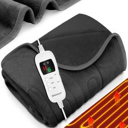 Kesser Heizdecke aus Plüsch TÜV SÜD GS geprüft elektrische Wärmedecke mit Timer Abschaltautomatik Kuscheldecke 9 Temperaturstufen waschbar bis 40°C Digitalanzeige